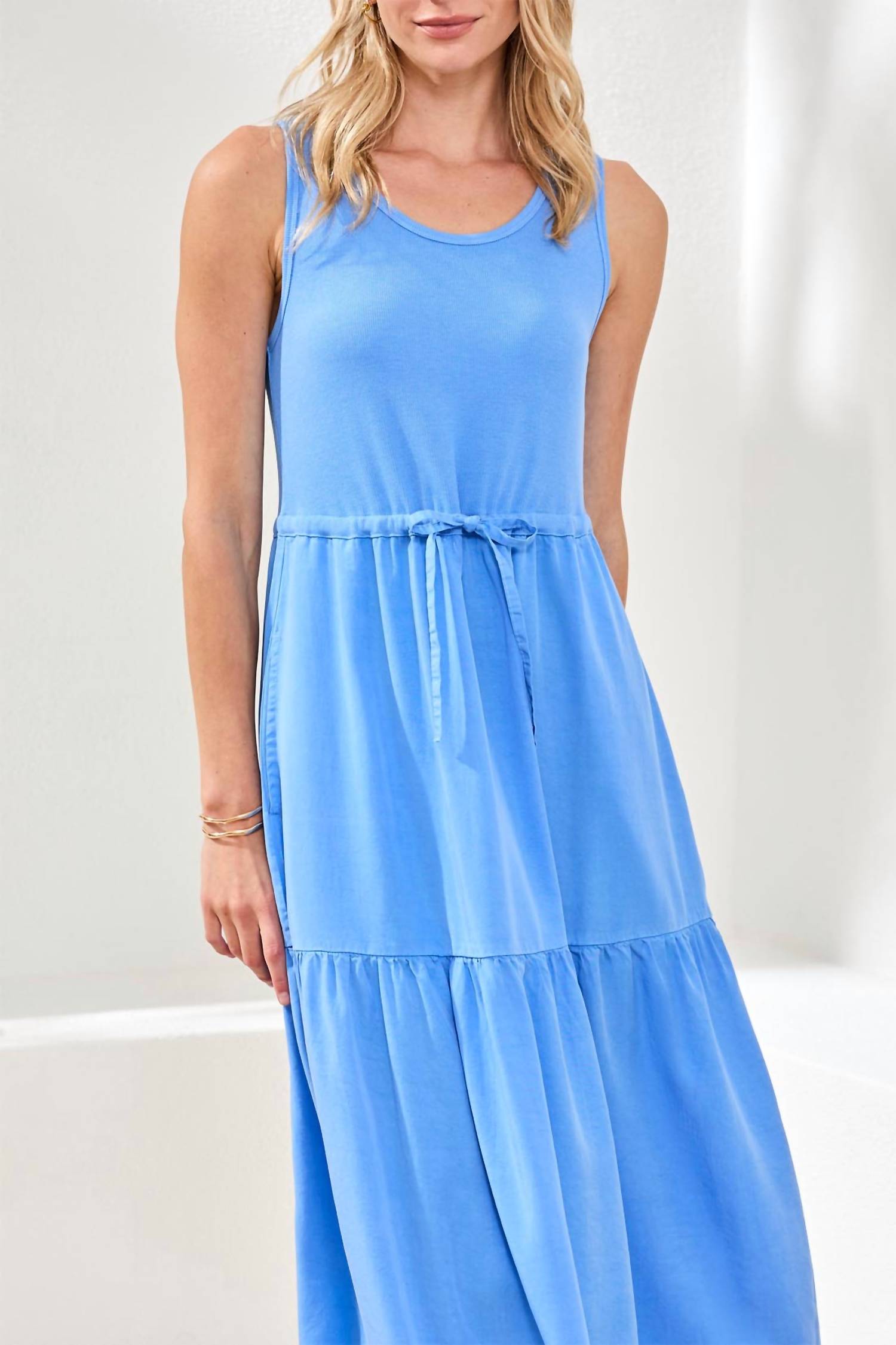 Tribal - Mix Media Sleeveless Maxi Dress
