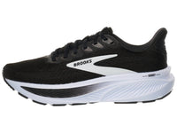 BROOKS Men's Ghost 17 Running Shoes - 2E Wide in black grey white - men's shoe - detail view