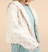 VERY J Snow Bunny Hoodie in white - women's top - alternate view
