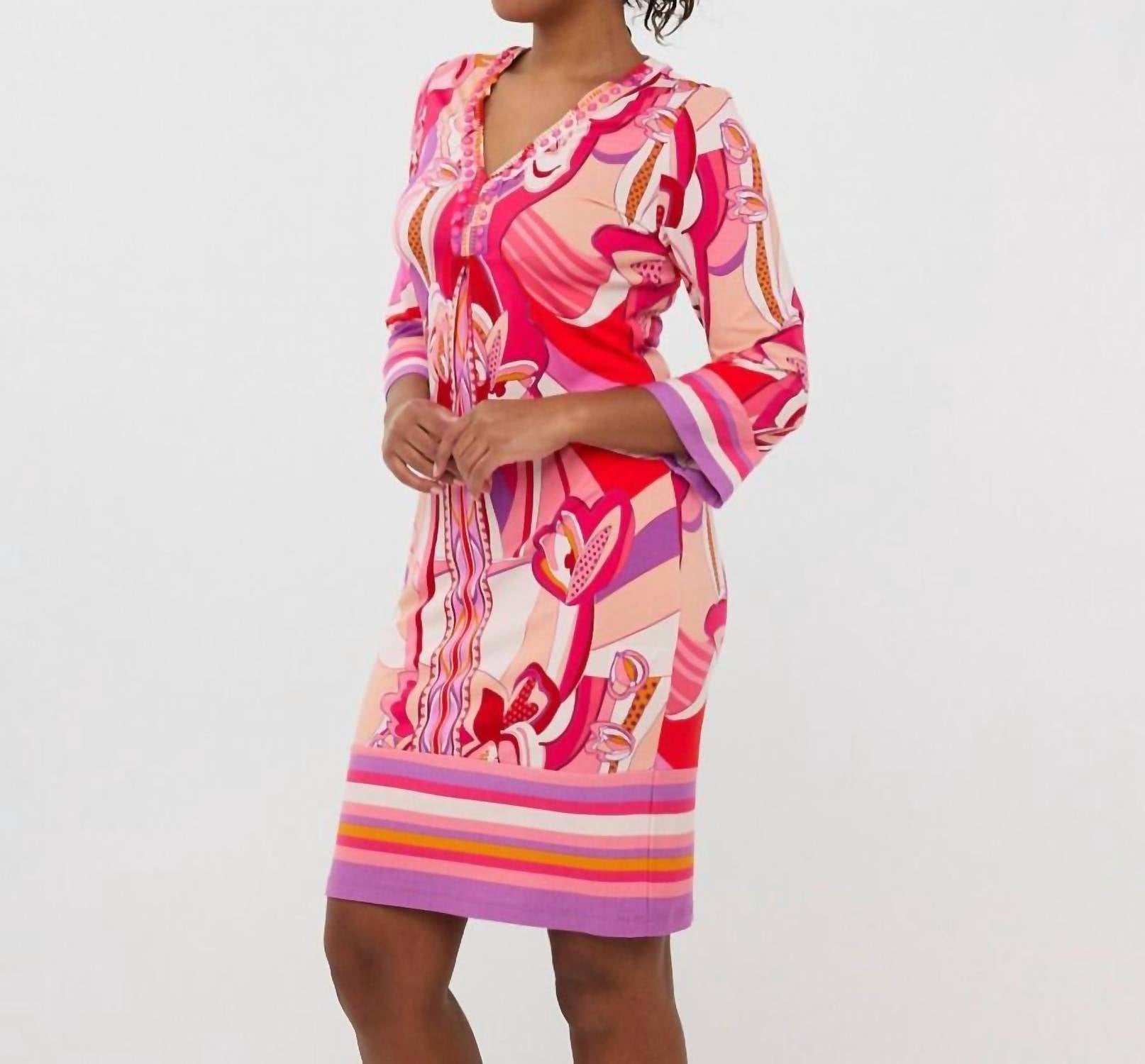 ESQUALO Ditte Beads Disco Hit Knee-length Dress in multicolor - women's dress - detail view