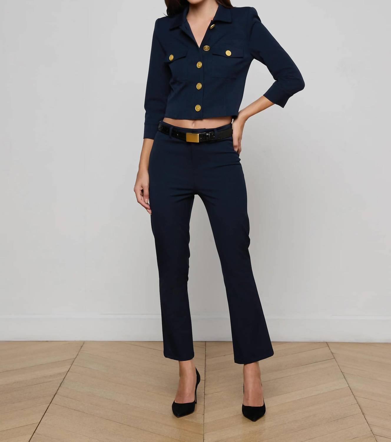 L'Agence Ketra Bootcut Trousers in midnight - women's pants