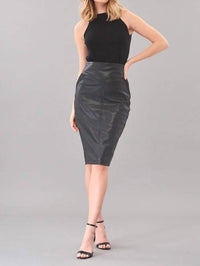 Lola & Sophie - Lenny Vegan Leather Pencil Skirt