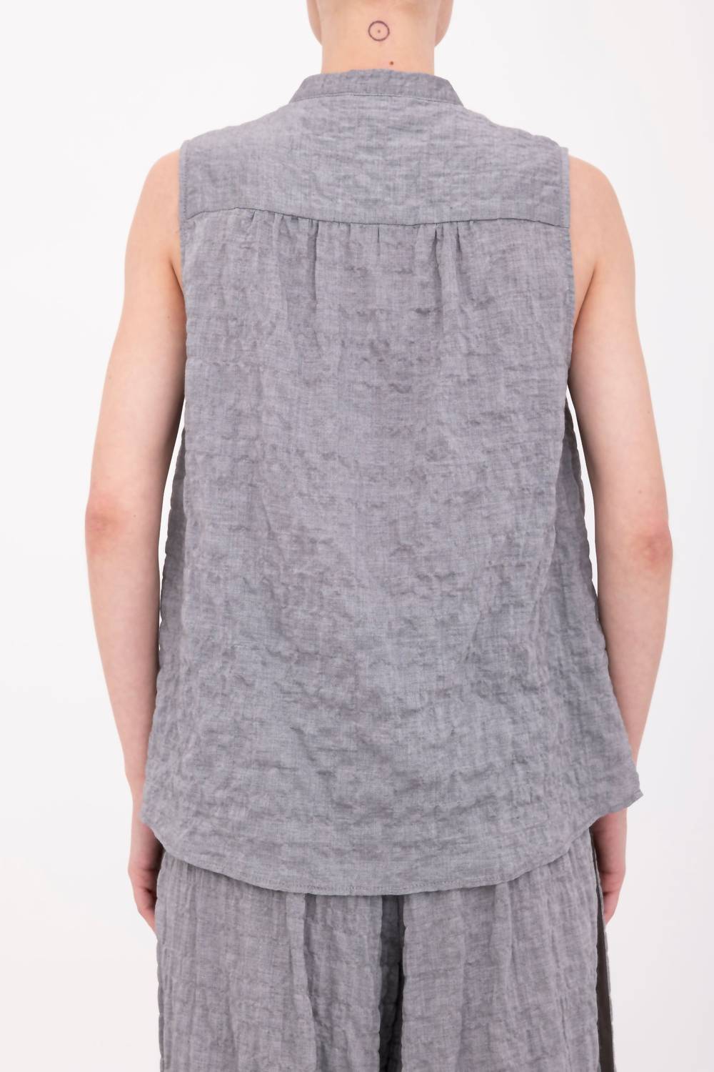 Elaine Kim - Begonia Textured Cotton Button Up