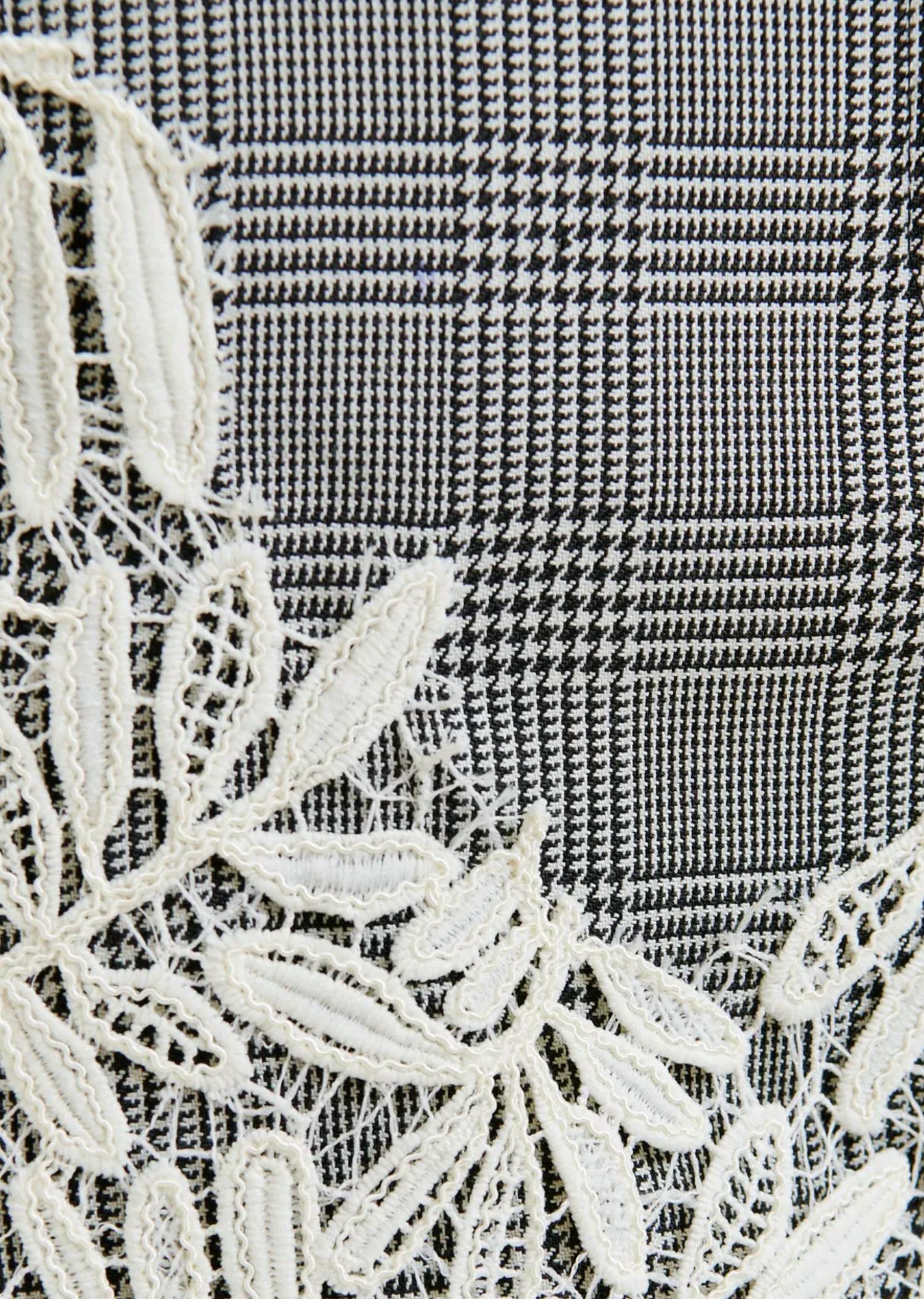 ESSENTIEL ANTWERP Interior Crochet Miniskirt in black multi - women's skirt - view 5