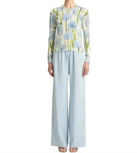 Oscar De La Renta - Long Sleeve Print Allium Cardigan