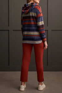 Tribal - Stripe Cowl Neck Pullover