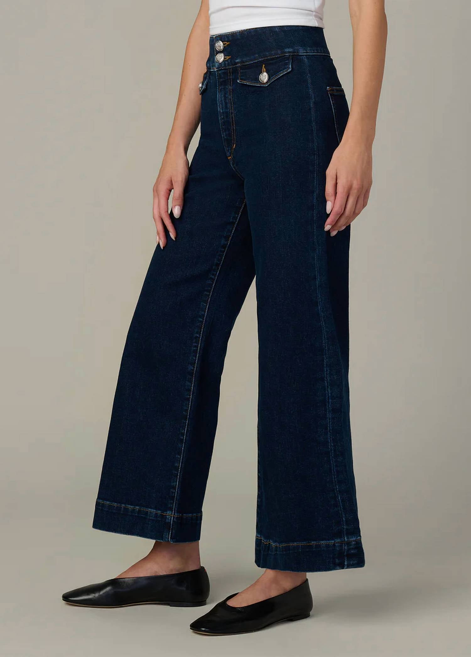 Joe's Jeans Ella Wide Leg Ankle Jeans in magnetic - women's jeans - view 4