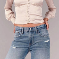 Abercrombie & Fitch - Mid Rise Boyfriend Jeans