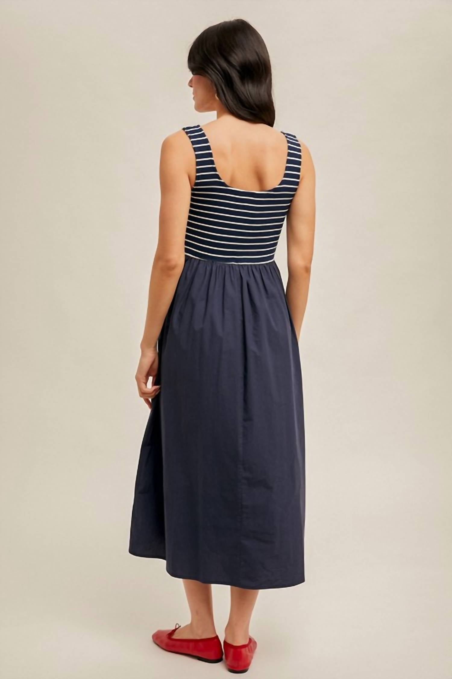 Hem & Thread - Ribbed Stripe Contrast Dress
