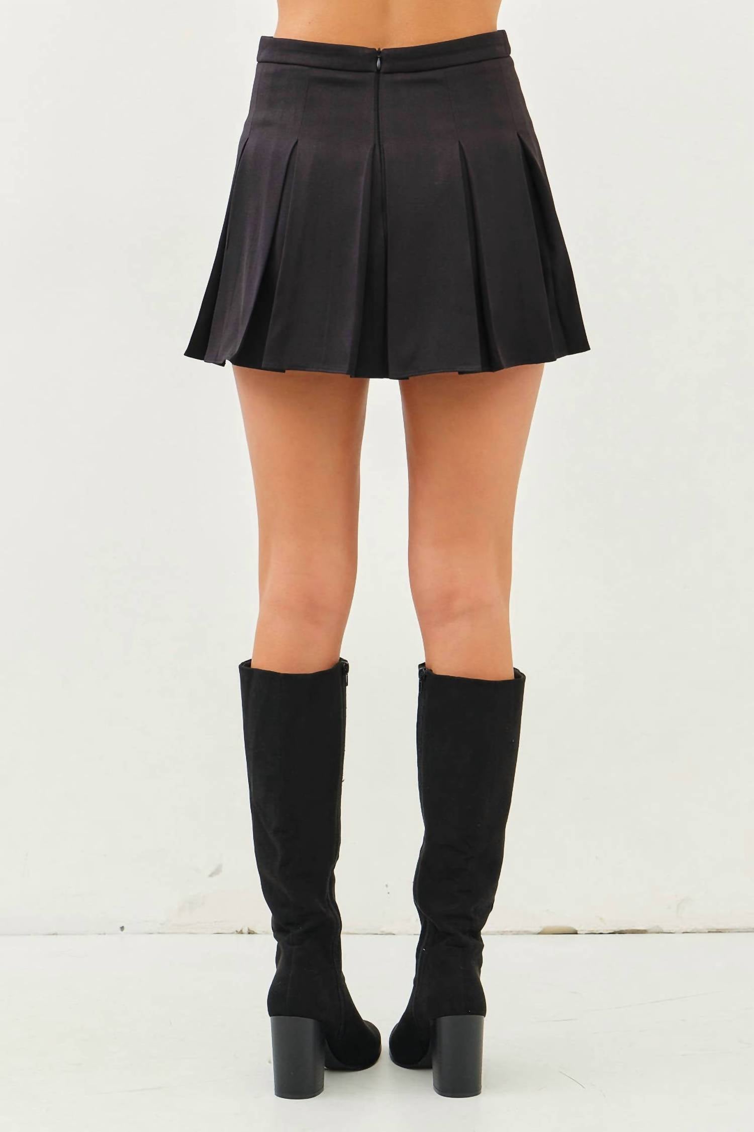Idem Ditto Sorority Girl Skort in black - women's shorts - alternate view