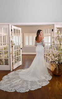 Essence Of Australia - Long-sleeve Fit-and-flare Wedding Dress