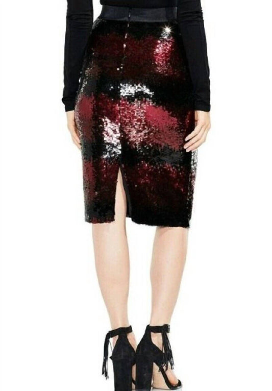 Vince Camuto - Ombre Stripe Sequin Lined Pencil Skirt