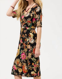 Johnny Was - JANIE FAVORITE TWIST FRONT MIDI SWING DRESS