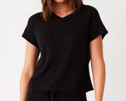 Monrow - Boucle Knit V Neck Sweater