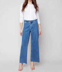 Charlie B - High Rise Wide Leg Denim Jeans