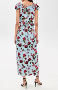Alice + Olivia - Tara Ruffle Slip Midi Dress