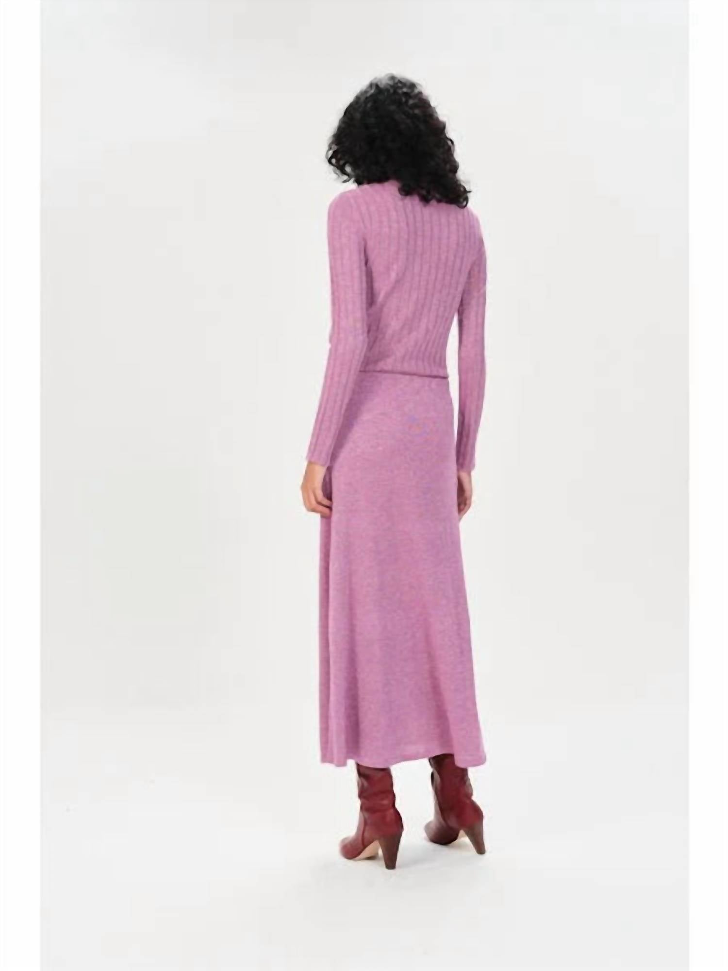 Maria Cher Medanos Minerva Midi Skirt in orchid - women's skirt - alternate view
