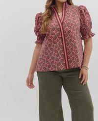 Entro - Leaf Printed Top