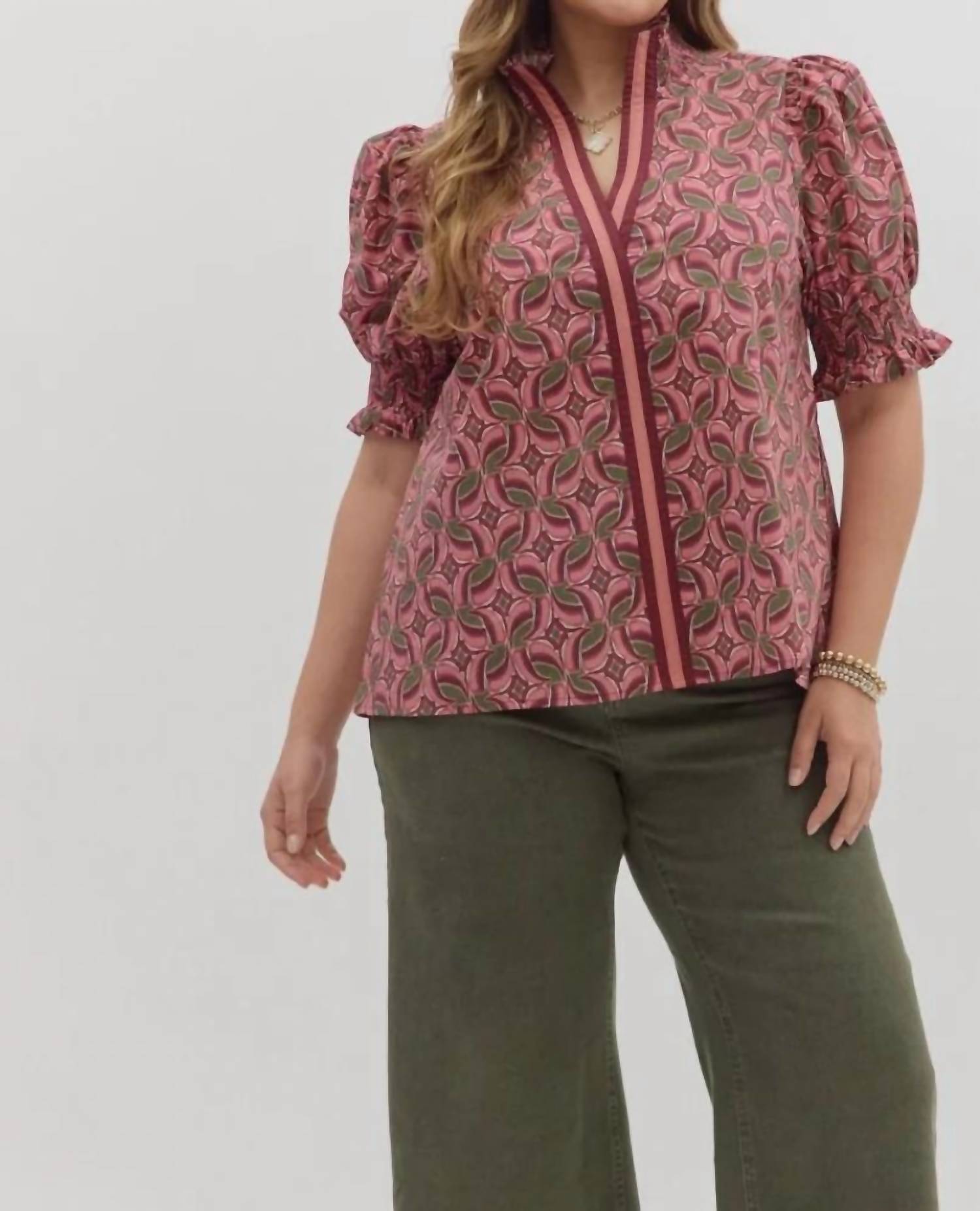 Entro - Leaf Printed Top