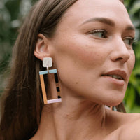 Sunshine Tienda - Women's Color Block Earrings