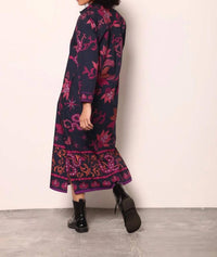 Maude Eliza Dress in midnight mosaic - women's dress - detail view