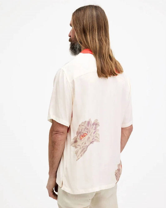 Allsaints - Roze Button Down Short Sleeve Shirt