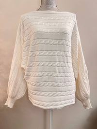 Winter Cable Knit Boat Neck Sweater