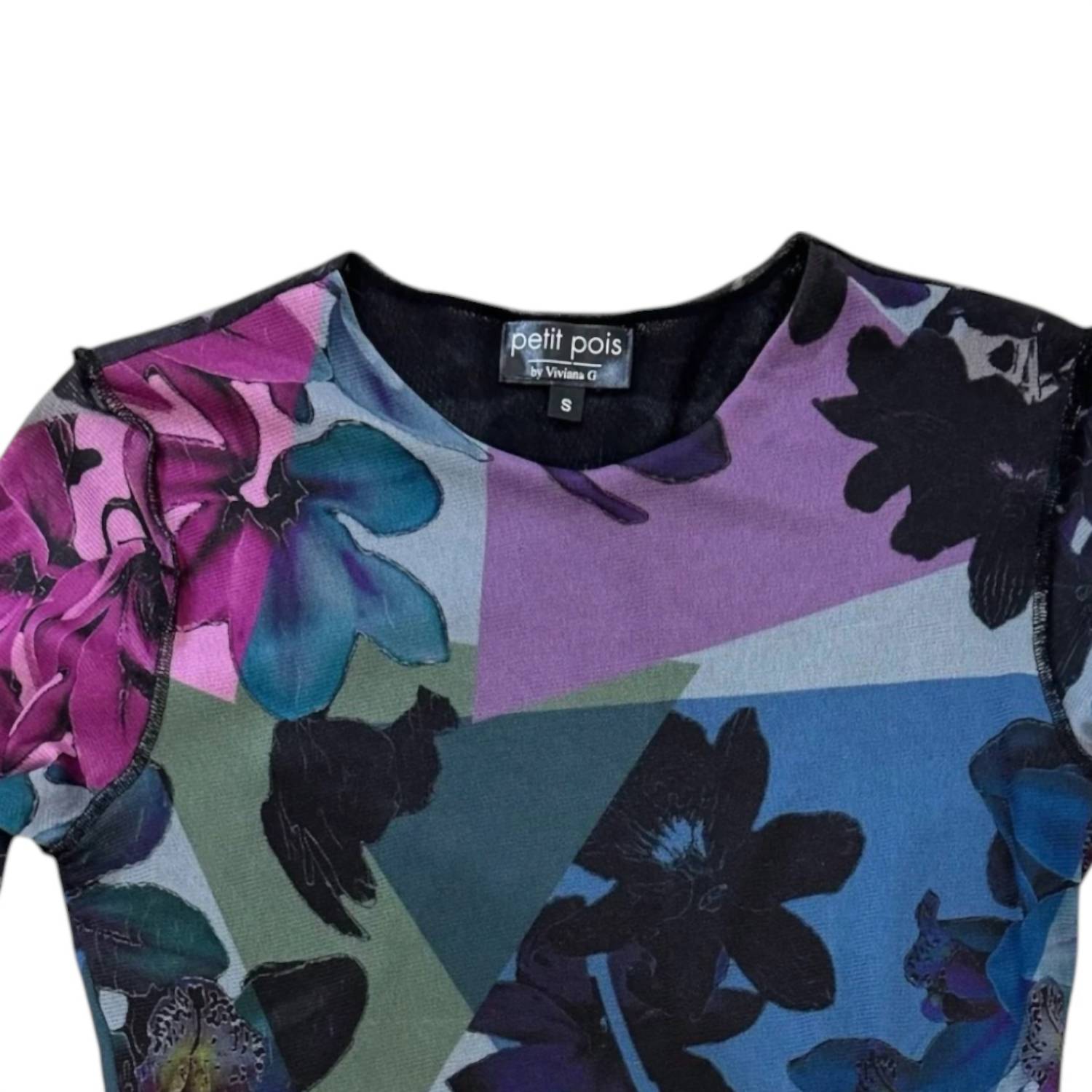 Petit Pois By Viviana G - Long Sleeve Flower Design Top