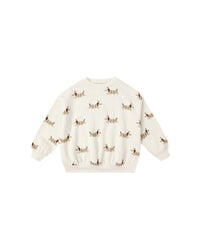 Rylee + Cru Relaxed Sweatshirt in christmas dogsivory - kids' shirt - view 4