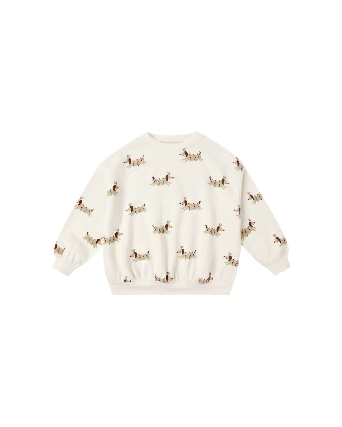 Rylee + Cru Relaxed Sweatshirt in christmas dogsivory - kids' shirt - view 4