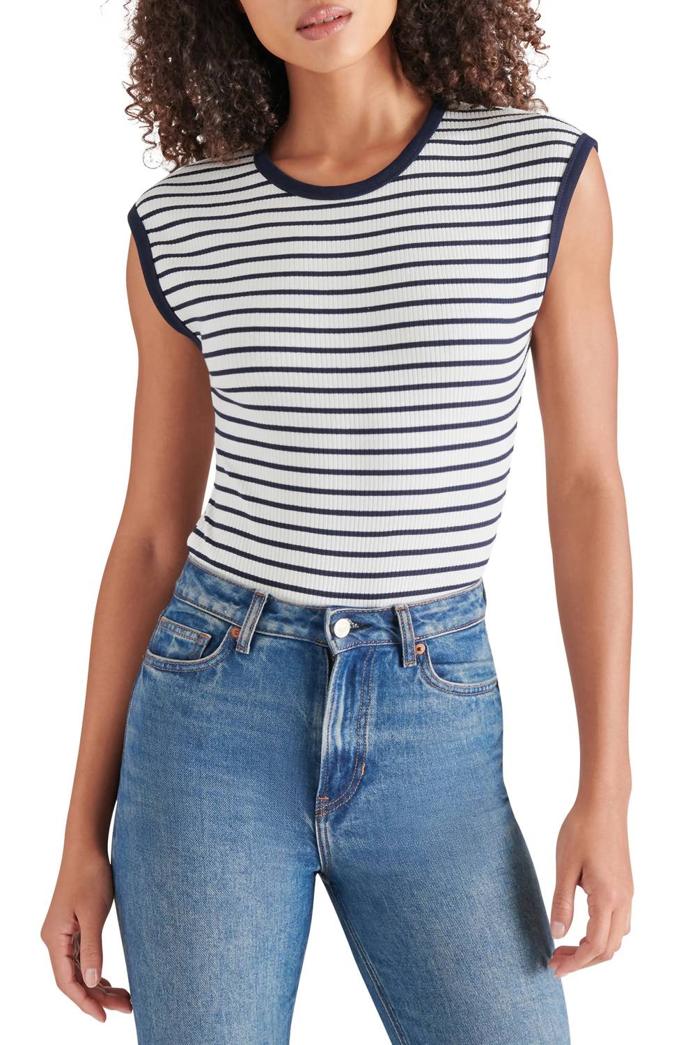 STEVE MADDEN Aubree Stripe Bodysuit - women's shirt