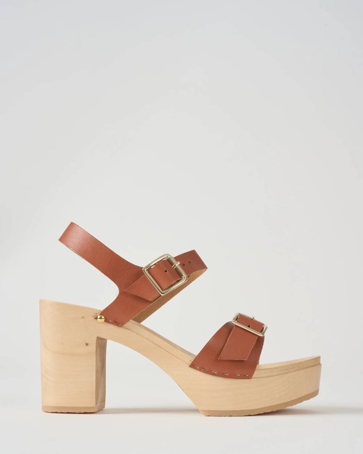 Sabot Youyou - Women's Cuir De Vachette Pleine Fleur Heeled Clog