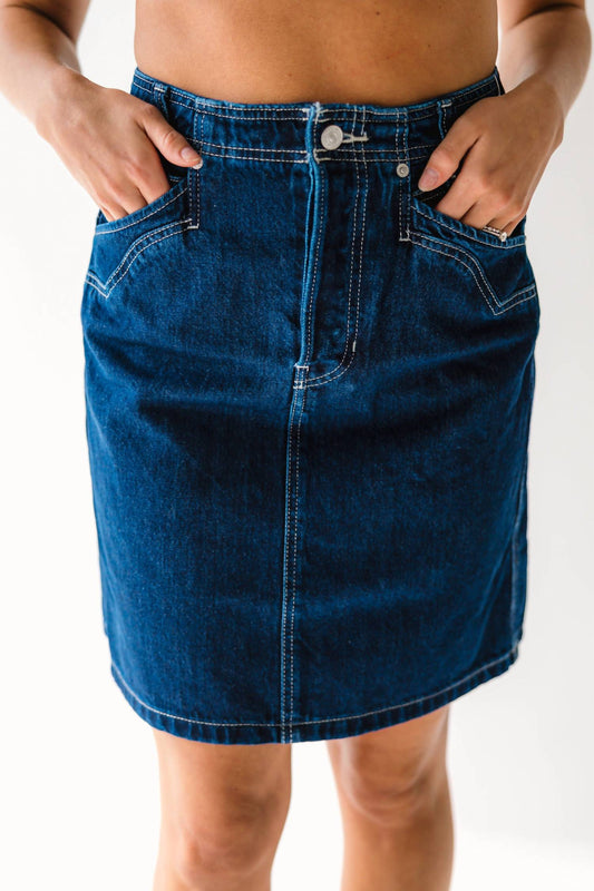 Free People - Suzy Denim Midi Skirt