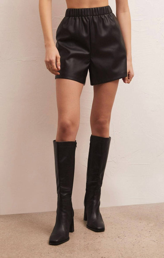 TIA FAUX LEATHER SHORT