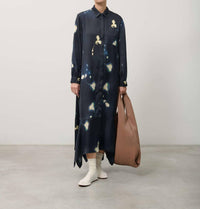 Beatrice .b Long Sleeve Collared Dress in dark sapphire - women's dress
