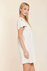 Dolce Cabo - Vegan Leather Eyelet Flutter Dress