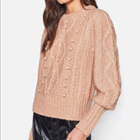 Joie - Bia Cable-knit Puff-sleeve Sweater
