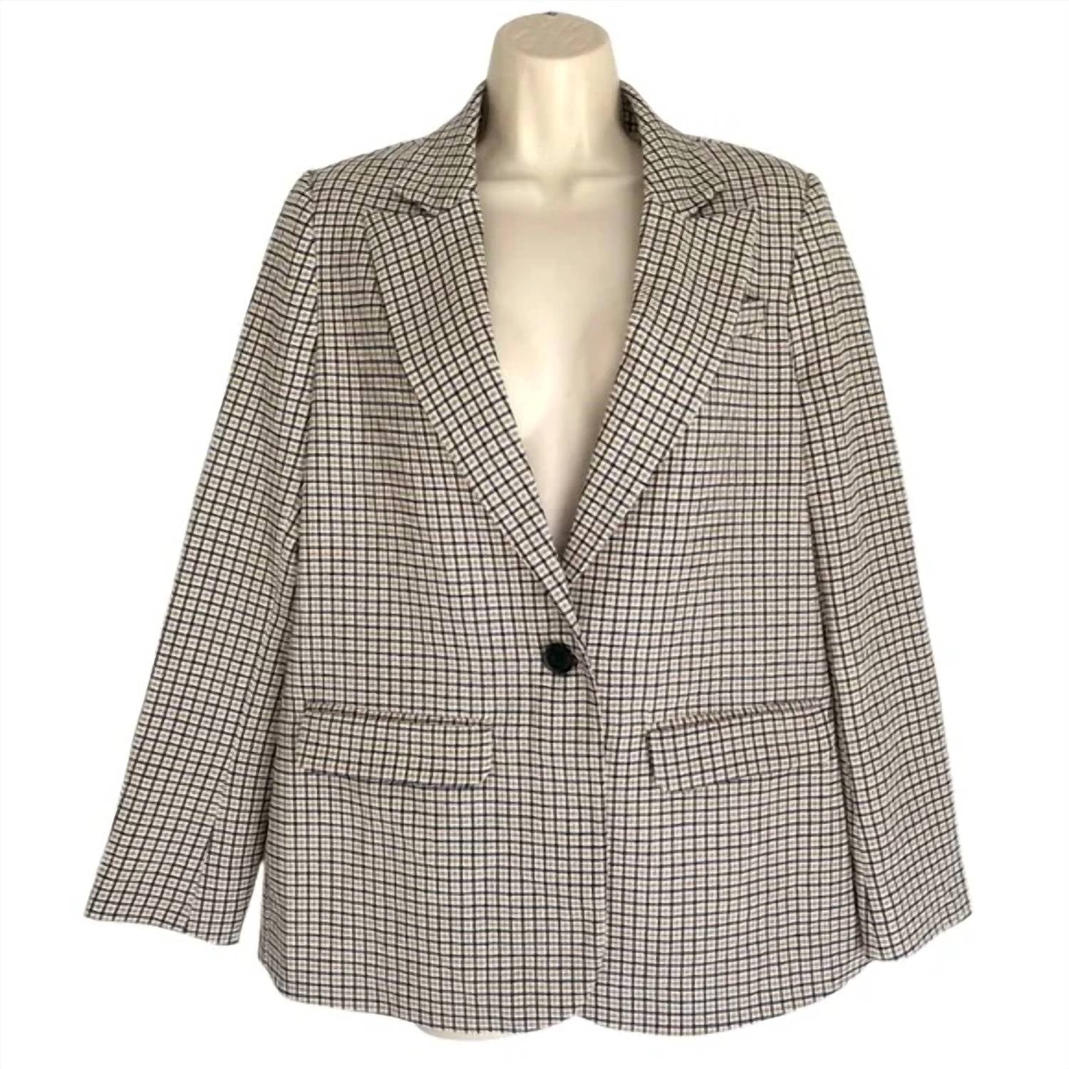 Vince Camuto - Plaid one button Blazer