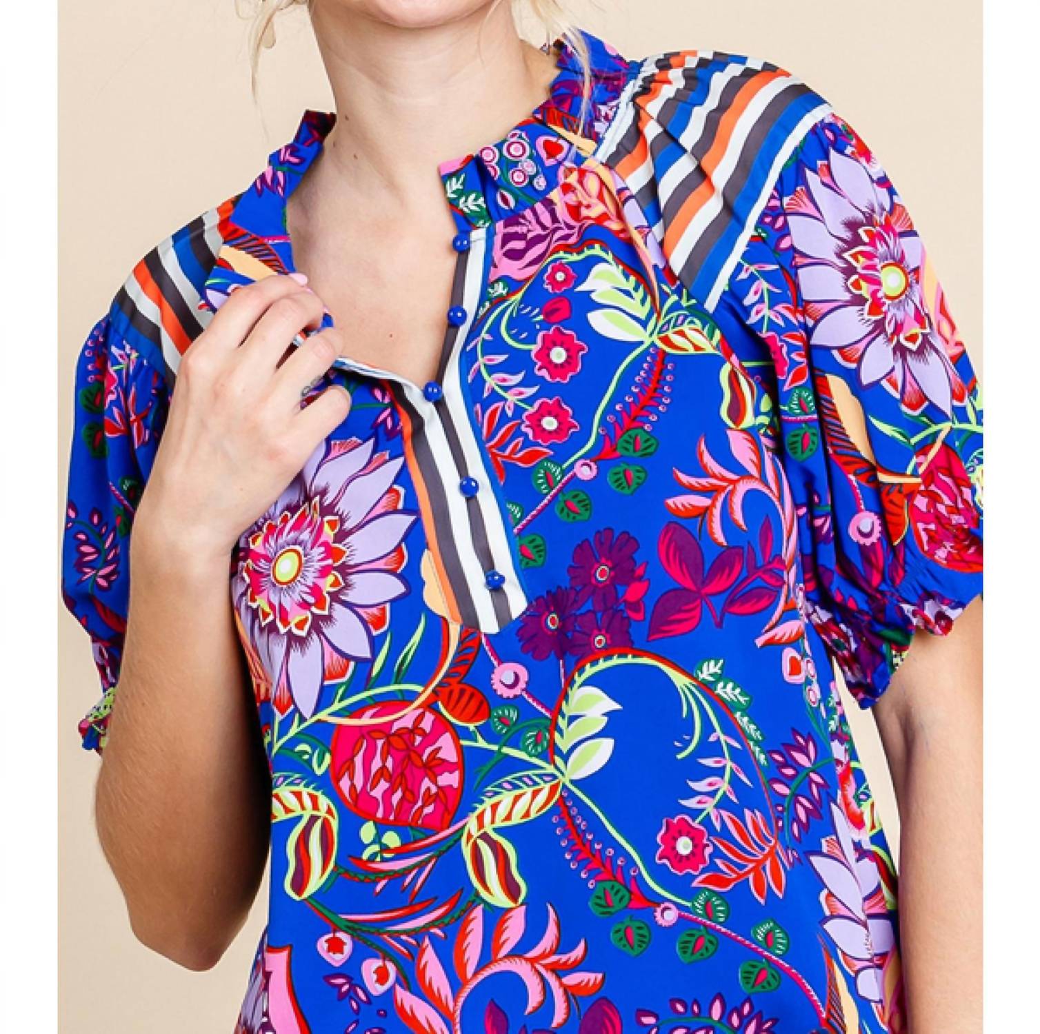 Jodifl - Happy Hacienda Floral Blouse
