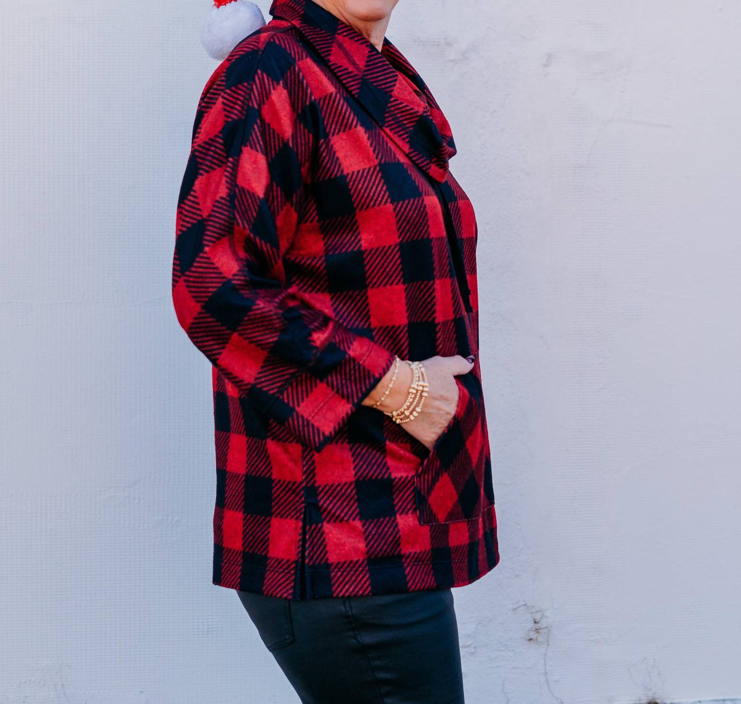 Multiples - Cuffed Dolman Brushed Knit Top