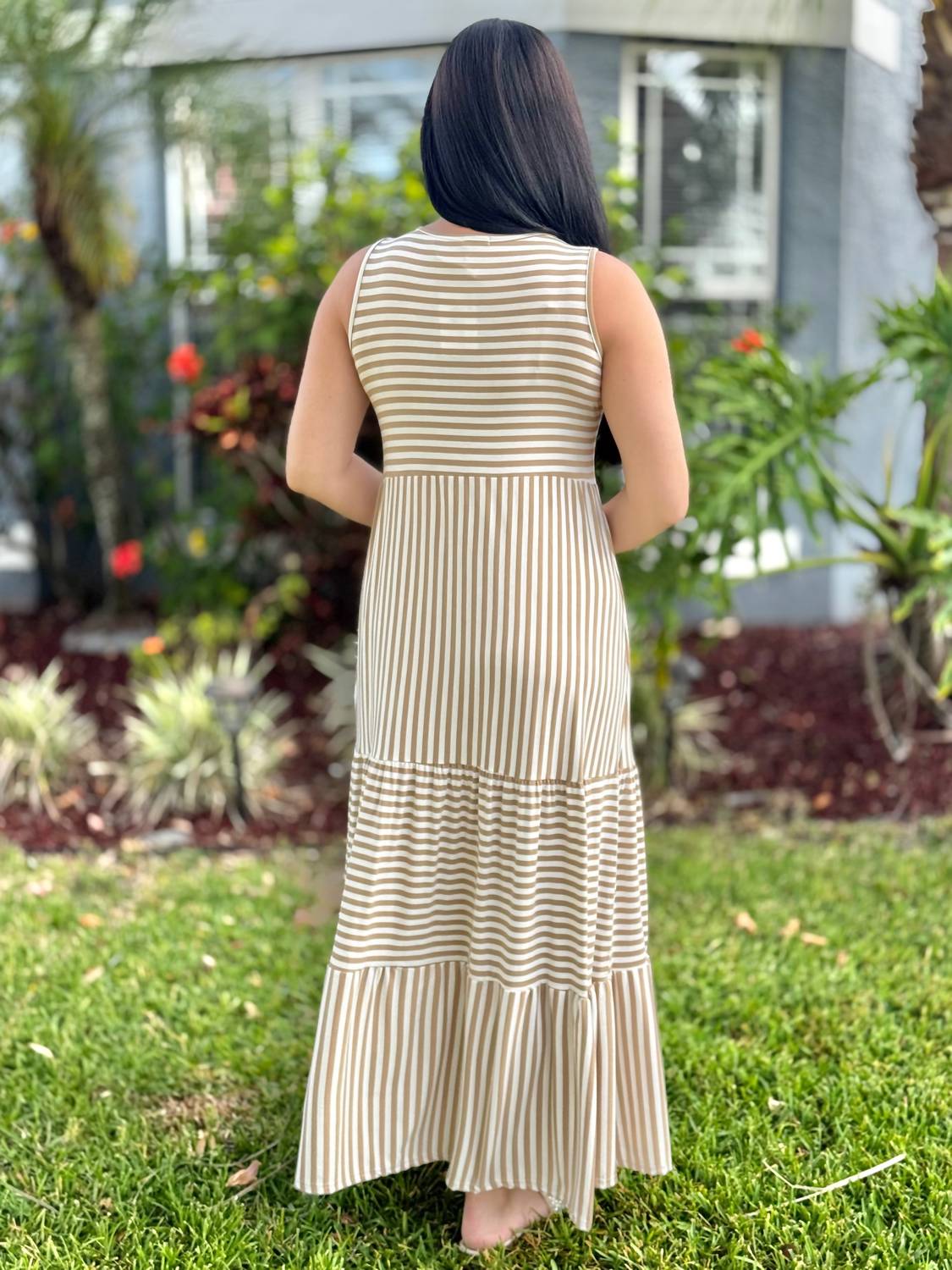 Coco + Carmen - Janie Striped Tiered Maxi Dress