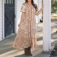 In-Loom - Savannah Button Front Midi Dress