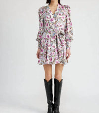 Jacquie The Label - Satin Wrap Mini Dress