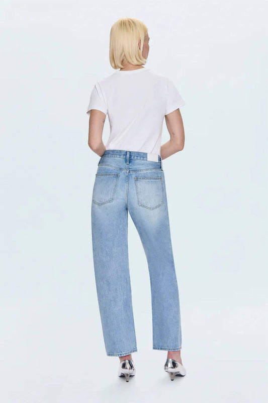 Pistola - Lexi Mid Rise Bowed Straight Jeans