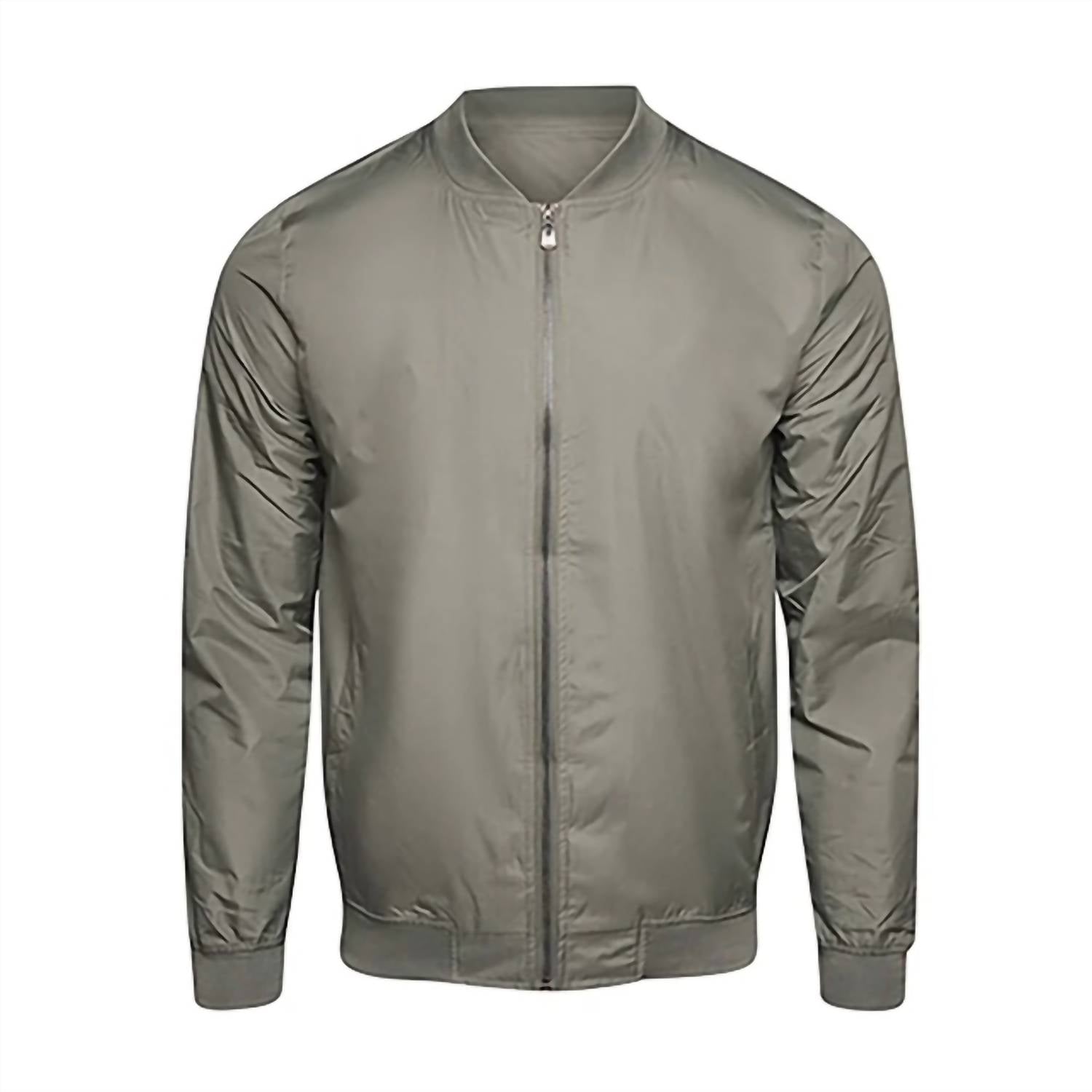 Soulstar - Relaxed-fit Lightweight Stretch Zip-up Bomber Jacket