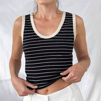 Enza Costa - Stripe Classic U Tank