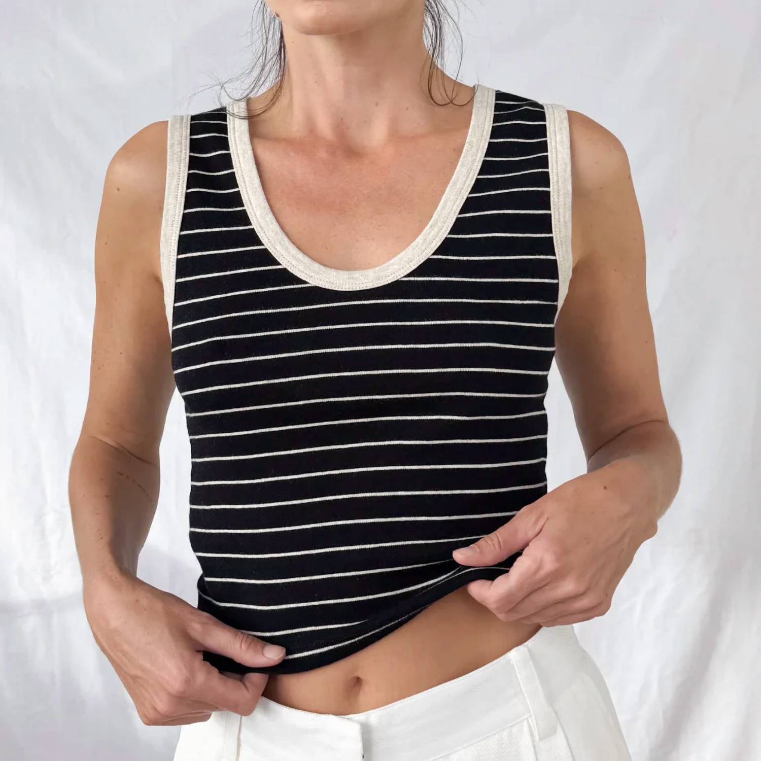 Enza Costa - Stripe Classic U Tank