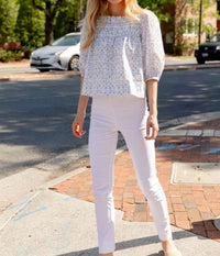 SARA CAMPBELL Felicity Square Neck Blouse in liberty blue soiree - women's blouse - view 6