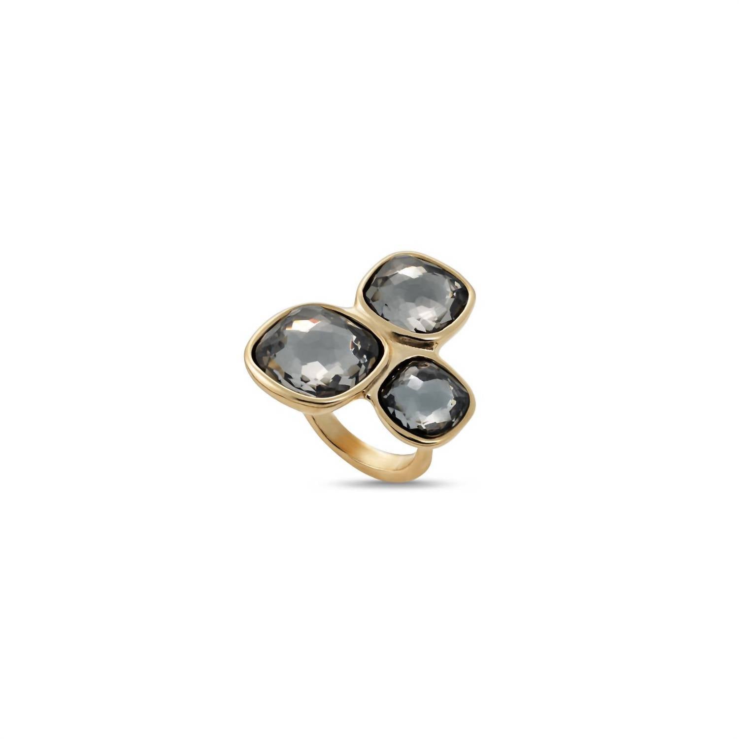 UNOde50 Women's Crystal Ring in gold grey - women's jewelry