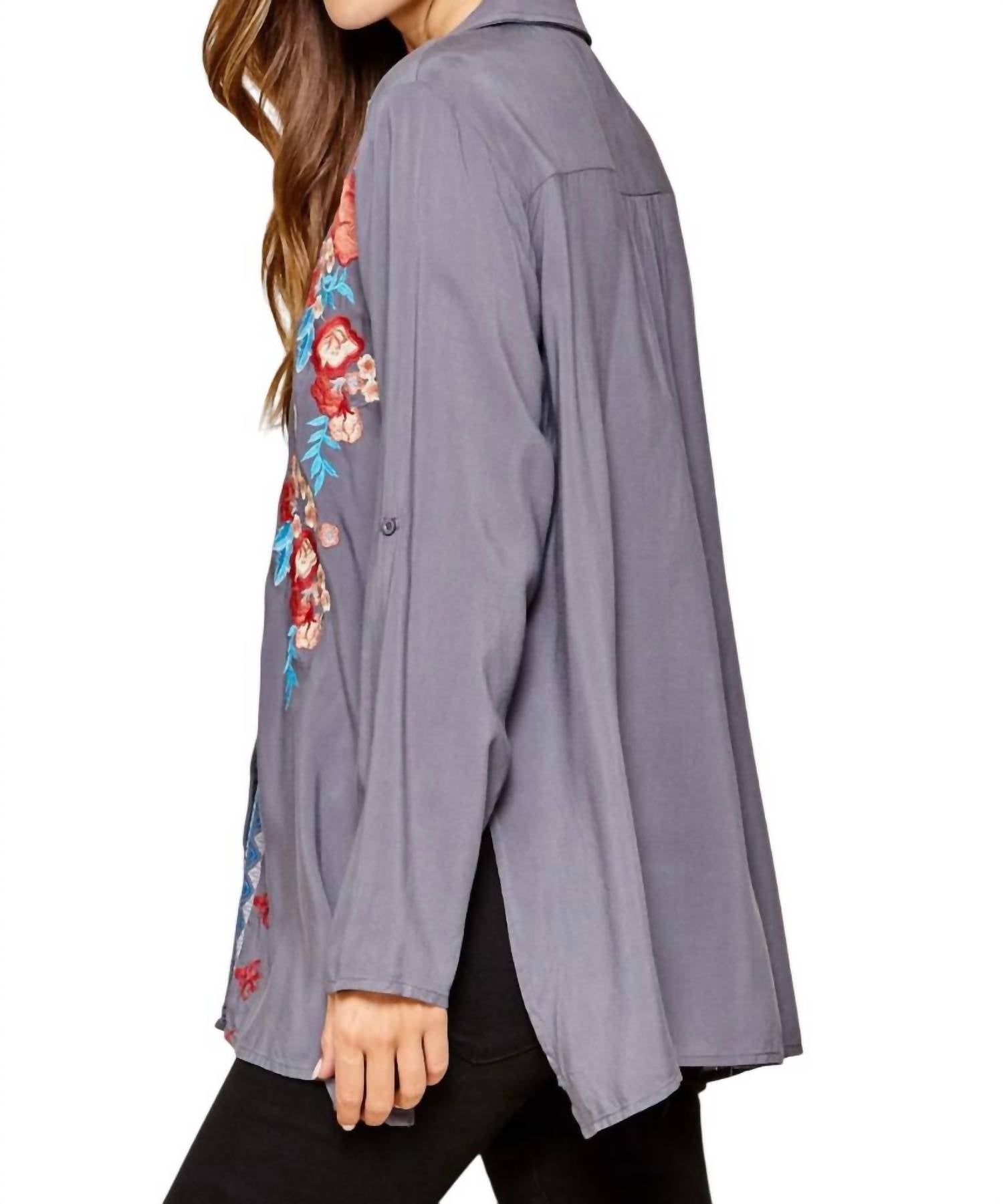 Andree By Unit - Floral Embroidered Tunic